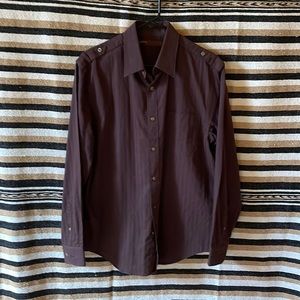 Perry Ellis Men’s Long-Sleeve Button-Down, M